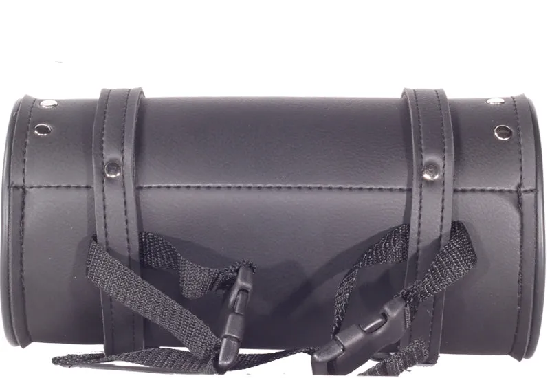 10" PVC Motorcycle Tool Bag With Shiny Studs & Concho