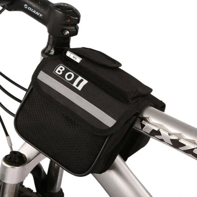 15* 11.5*5cm 2L Bicycle Cycling Bag Bike Top Tube Saddle Bag Bicycle Frame Pannier Bag Rack Bicycle Accessories BHU2