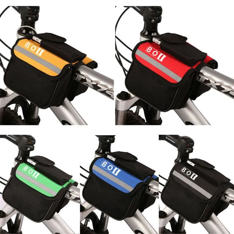 15* 11.5*5cm 2L Bicycle Cycling Bag Bike Top Tube Saddle Bag Bicycle Frame Pannier Bag Rack Bicycle Accessories BHU2