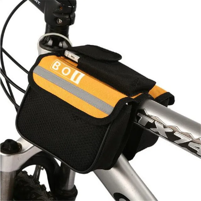 15* 11.5*5cm 2L Bicycle Cycling Bag Bike Top Tube Saddle Bag Bicycle Frame Pannier Bag Rack Bicycle Accessories BHU2
