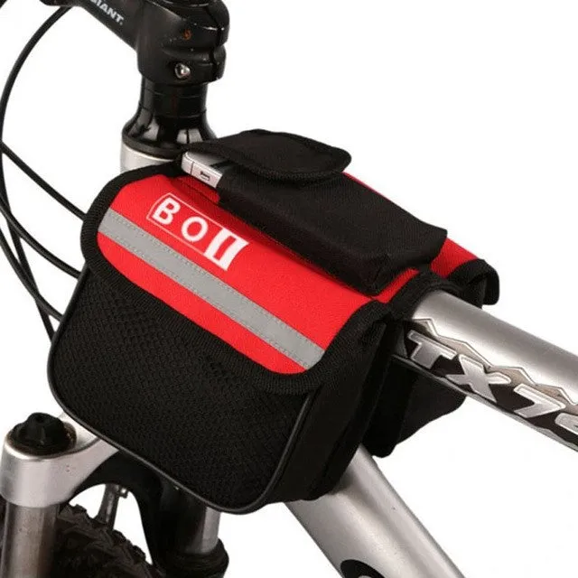 15* 11.5*5cm 2L Bicycle Cycling Bag Bike Top Tube Saddle Bag Bicycle Frame Pannier Bag Rack Bicycle Accessories BHU2