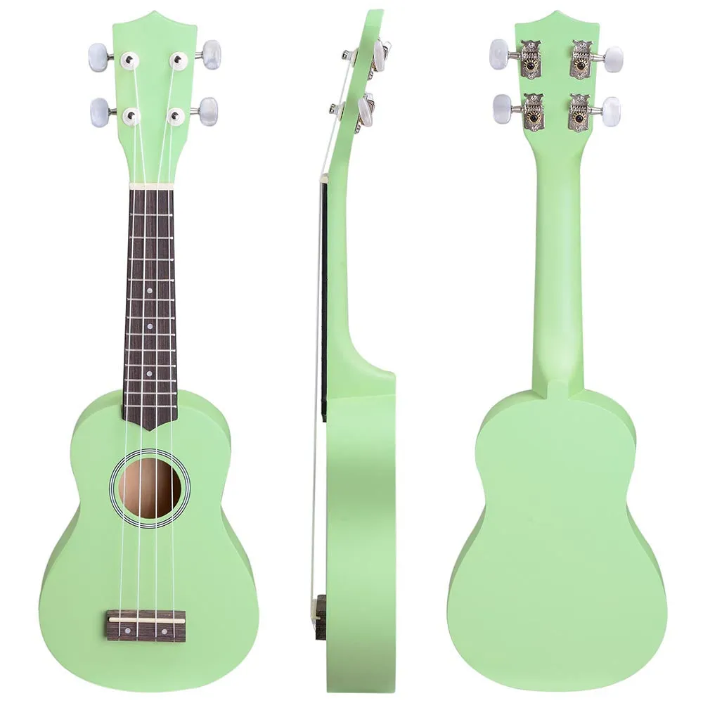 21" 4 String Ukulele Hawaiian Guitar Concert Music Show Talent Gift w/ Bag Tuner Green
