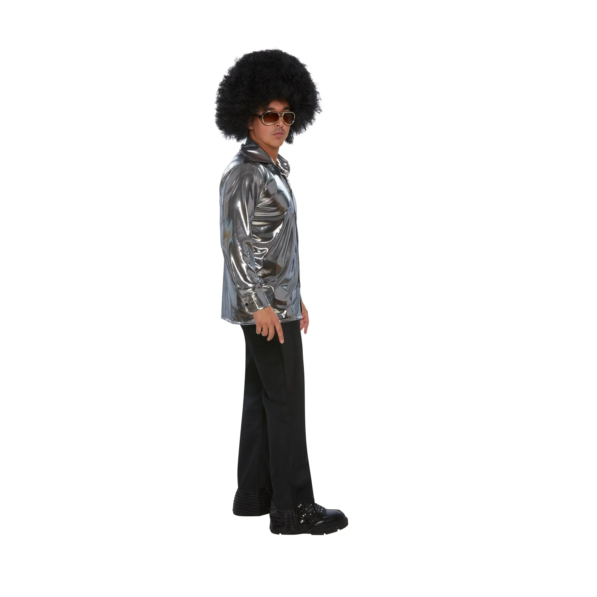 70s Disco Silver Shirt for Adults