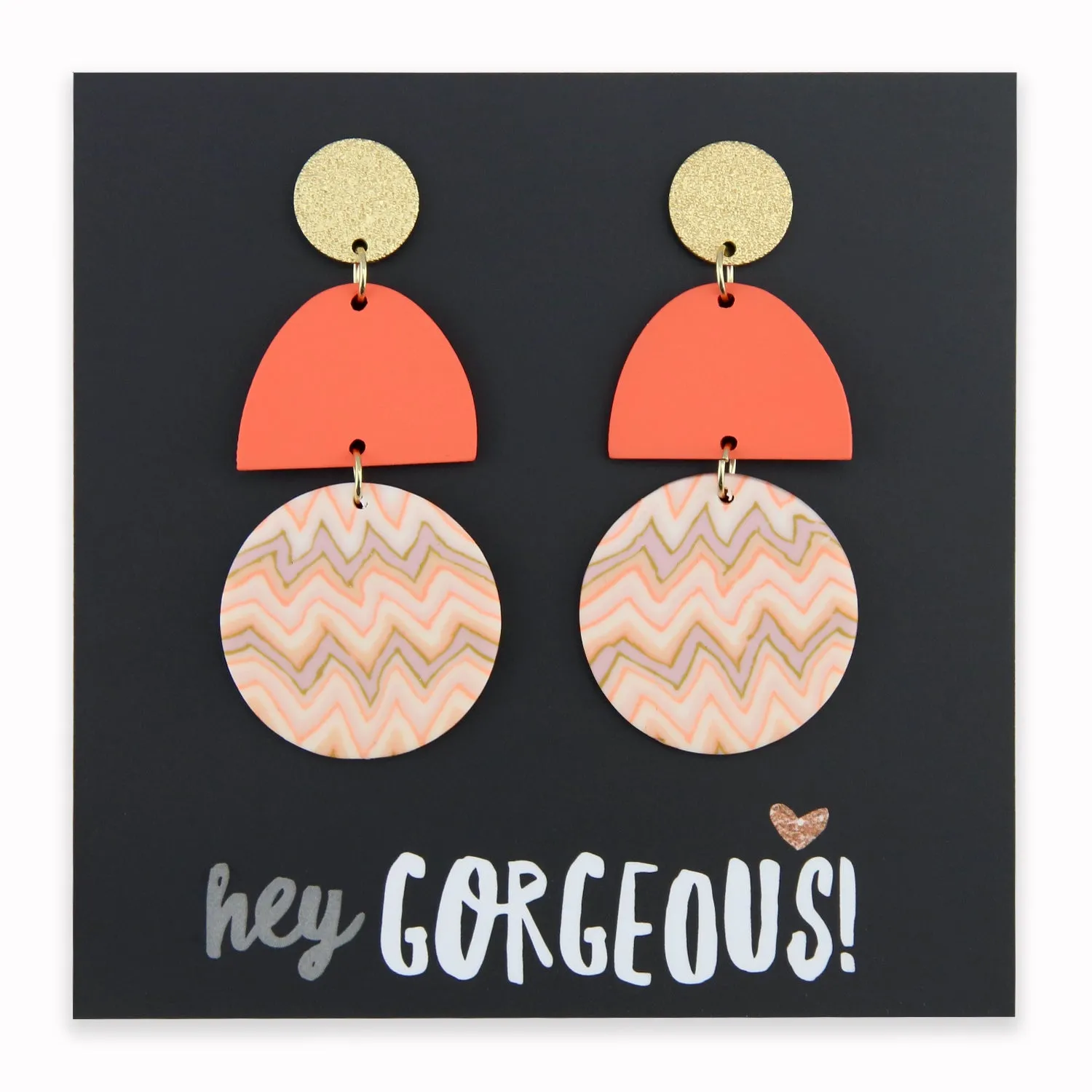 Acrylic & Polymer Dangles - 'Hey Gorgeous' - Chicago (11434)
