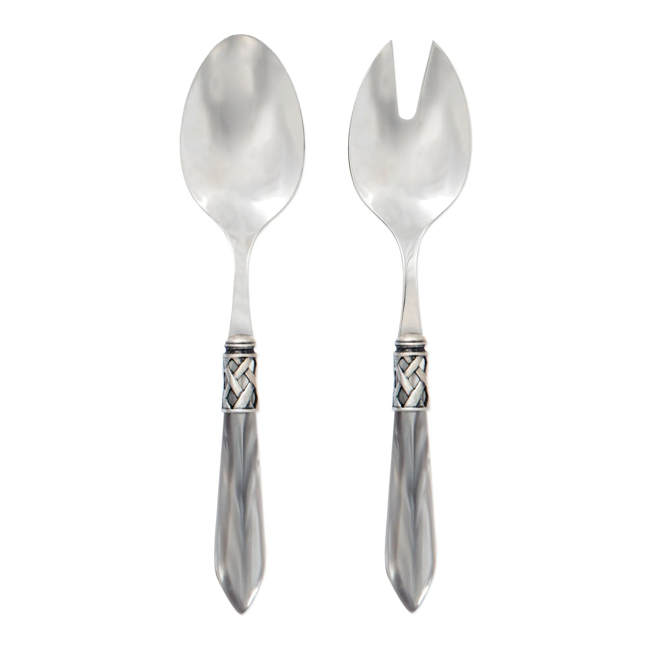 Aladdin Antique Light Gray Salad Server Set