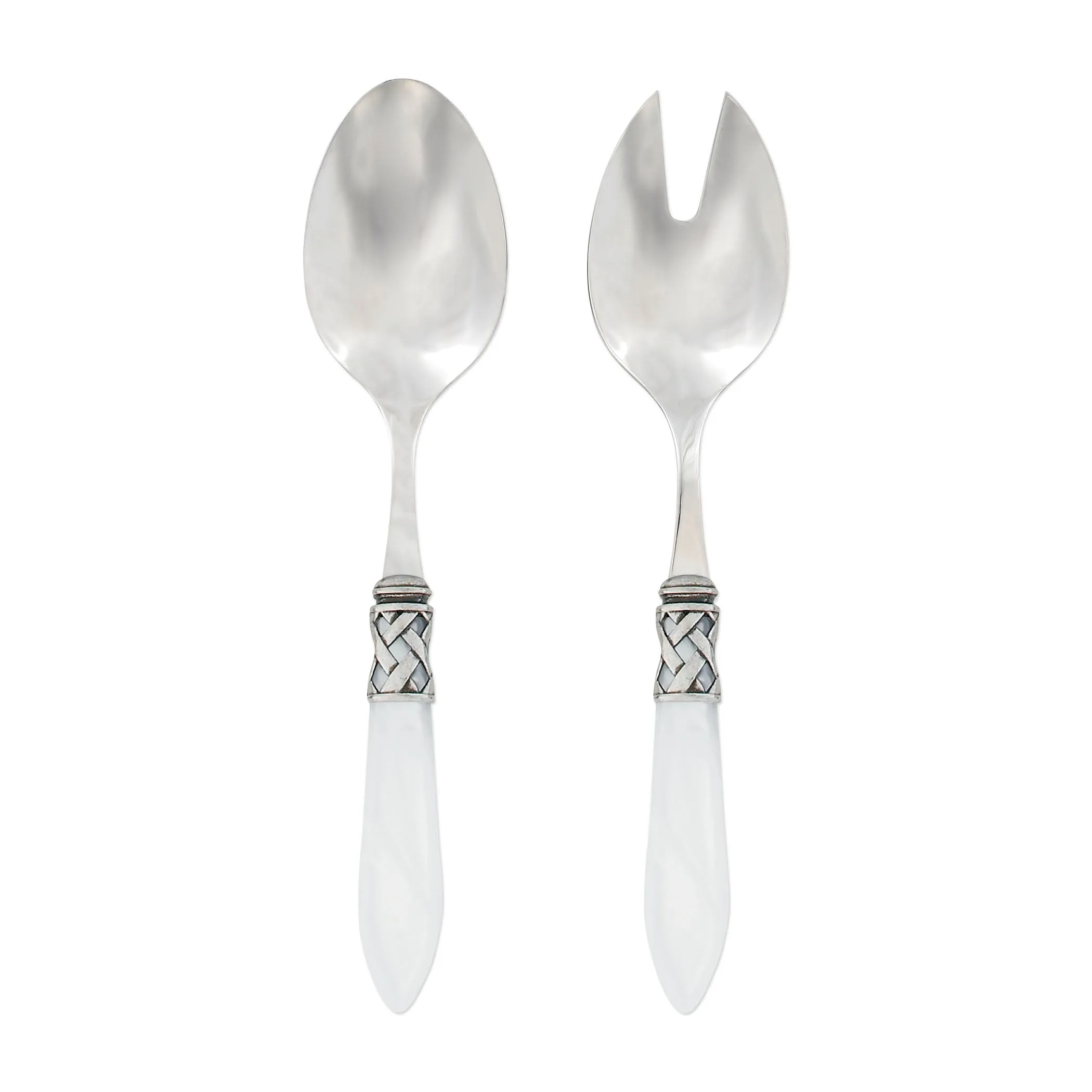 Aladdin Antique White Salad Server Set