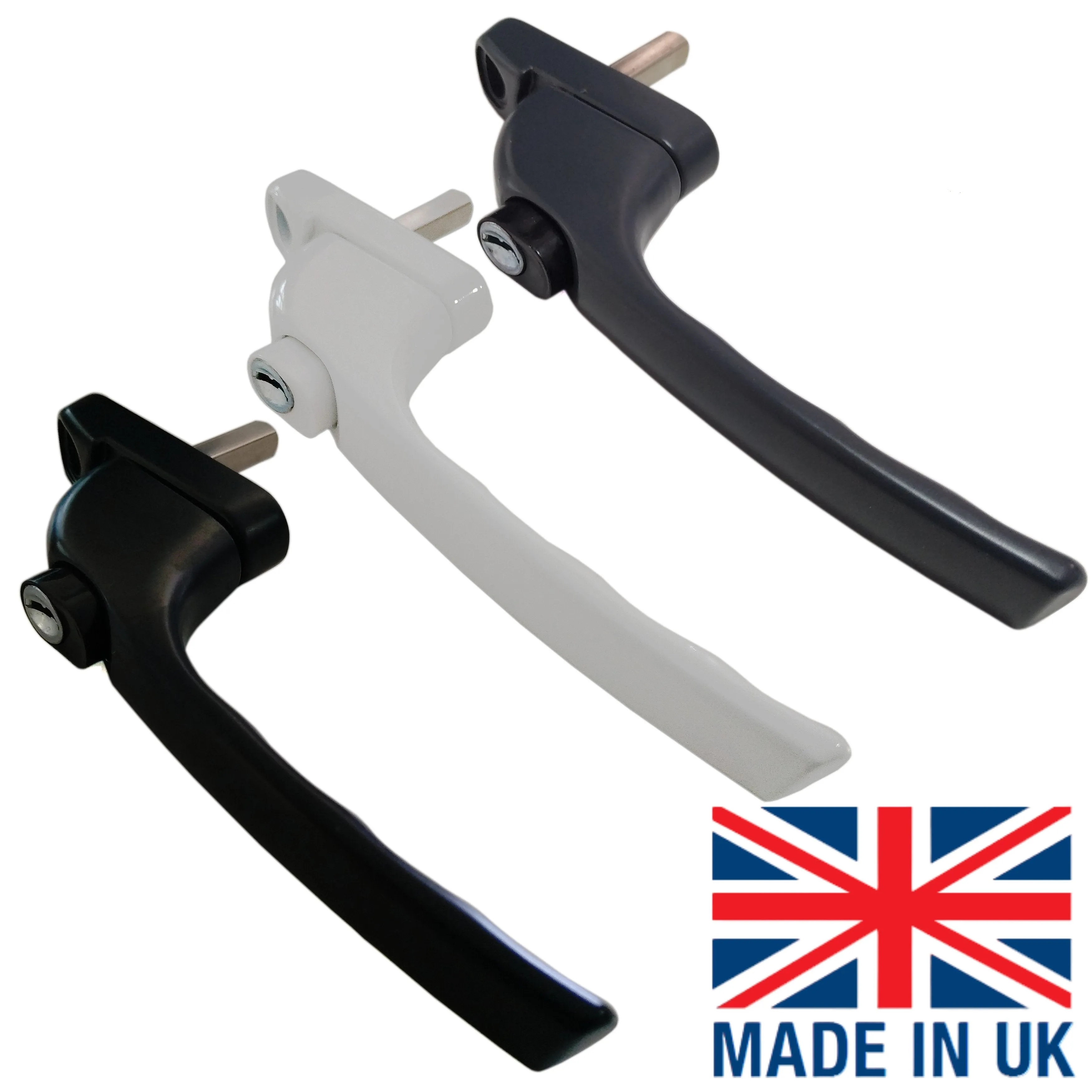 Anthracite Grey Window Handle with interchangeable spindle