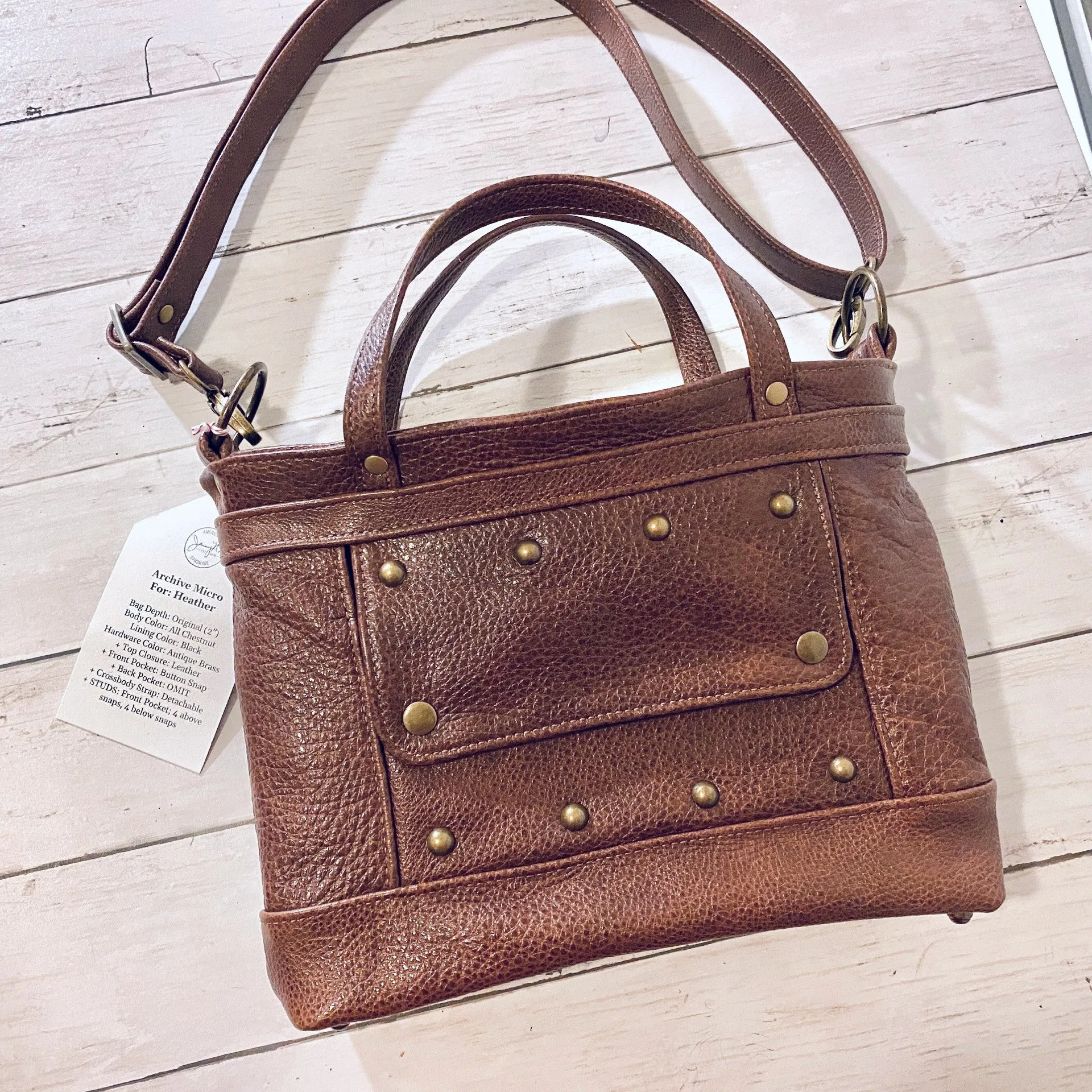 Archive Micro in Chestnut, Studs
