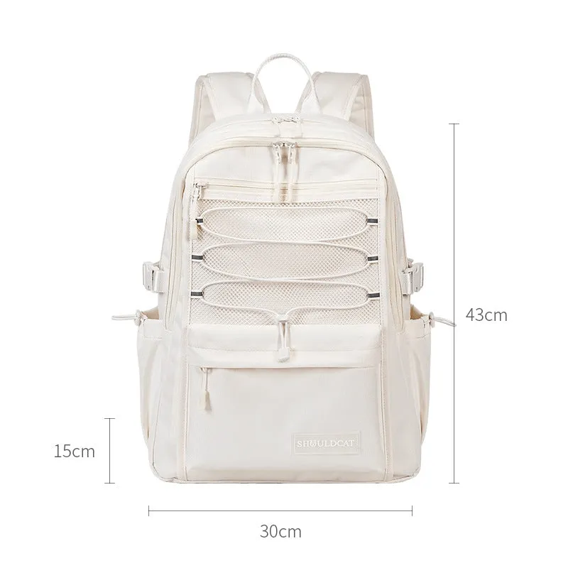 Backpack Middle School Bookbag Daypack with Clear Mesh