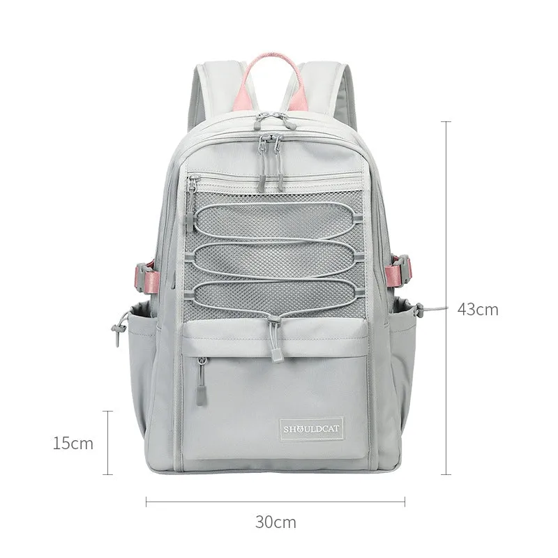 Backpack Middle School Bookbag Daypack with Clear Mesh