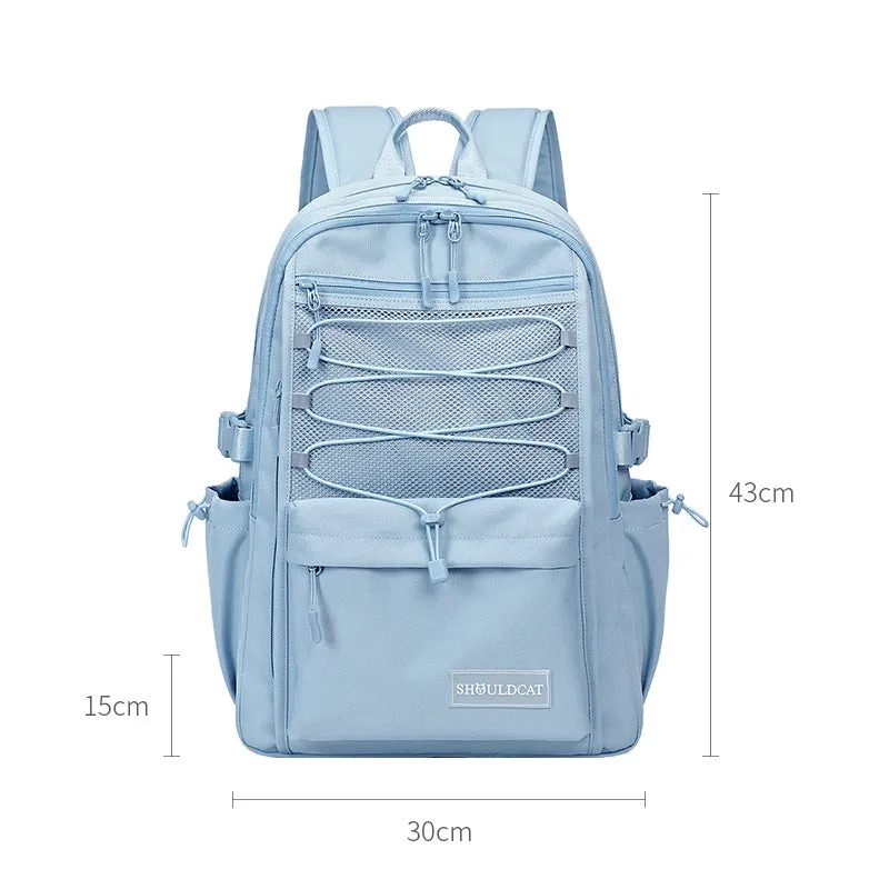 Backpack Middle School Bookbag Daypack with Clear Mesh