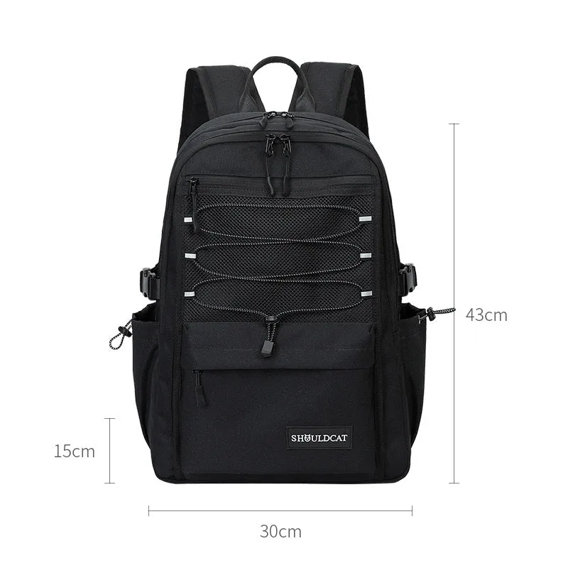 Backpack Middle School Bookbag Daypack with Clear Mesh