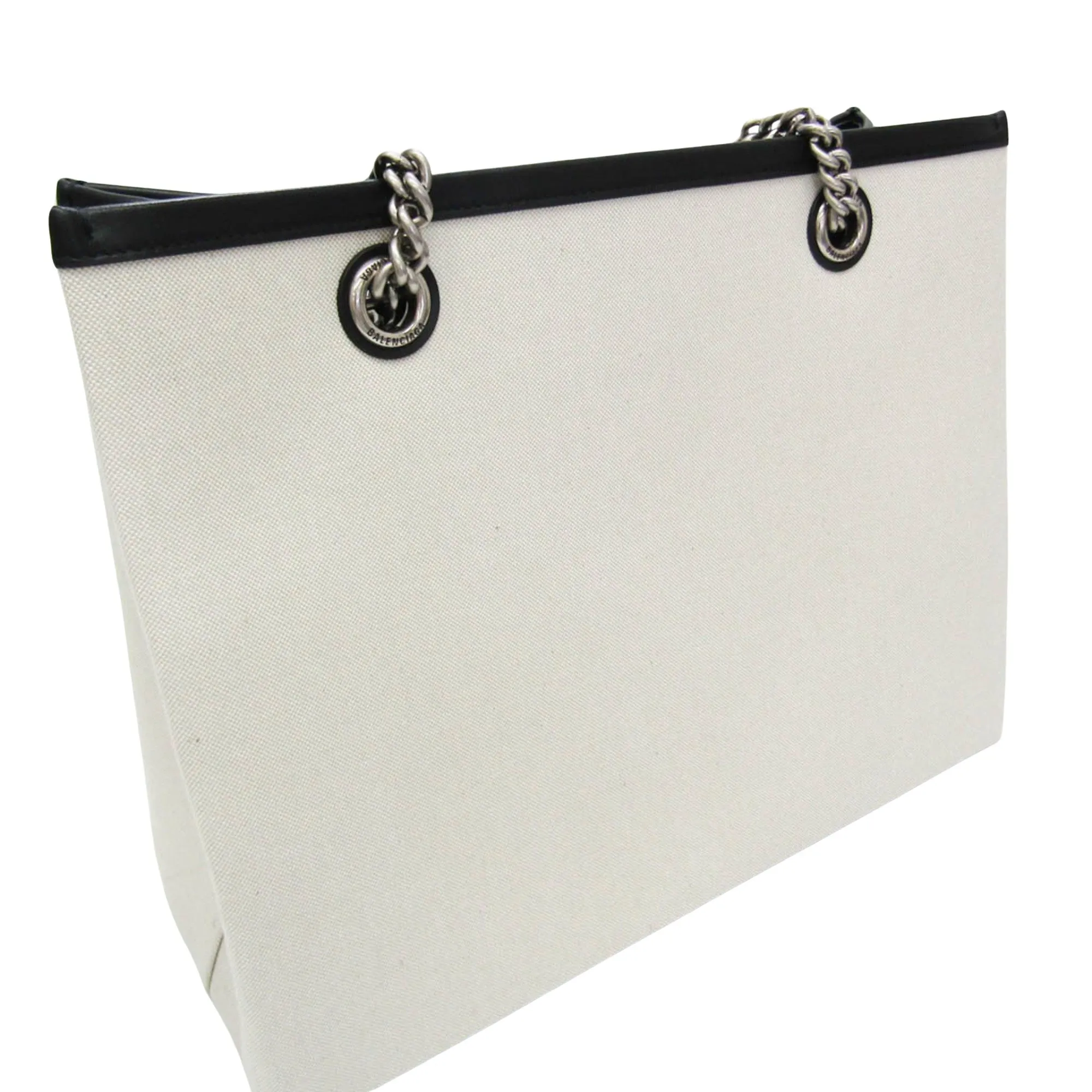 Balenciaga Cabas White Canvas Bag