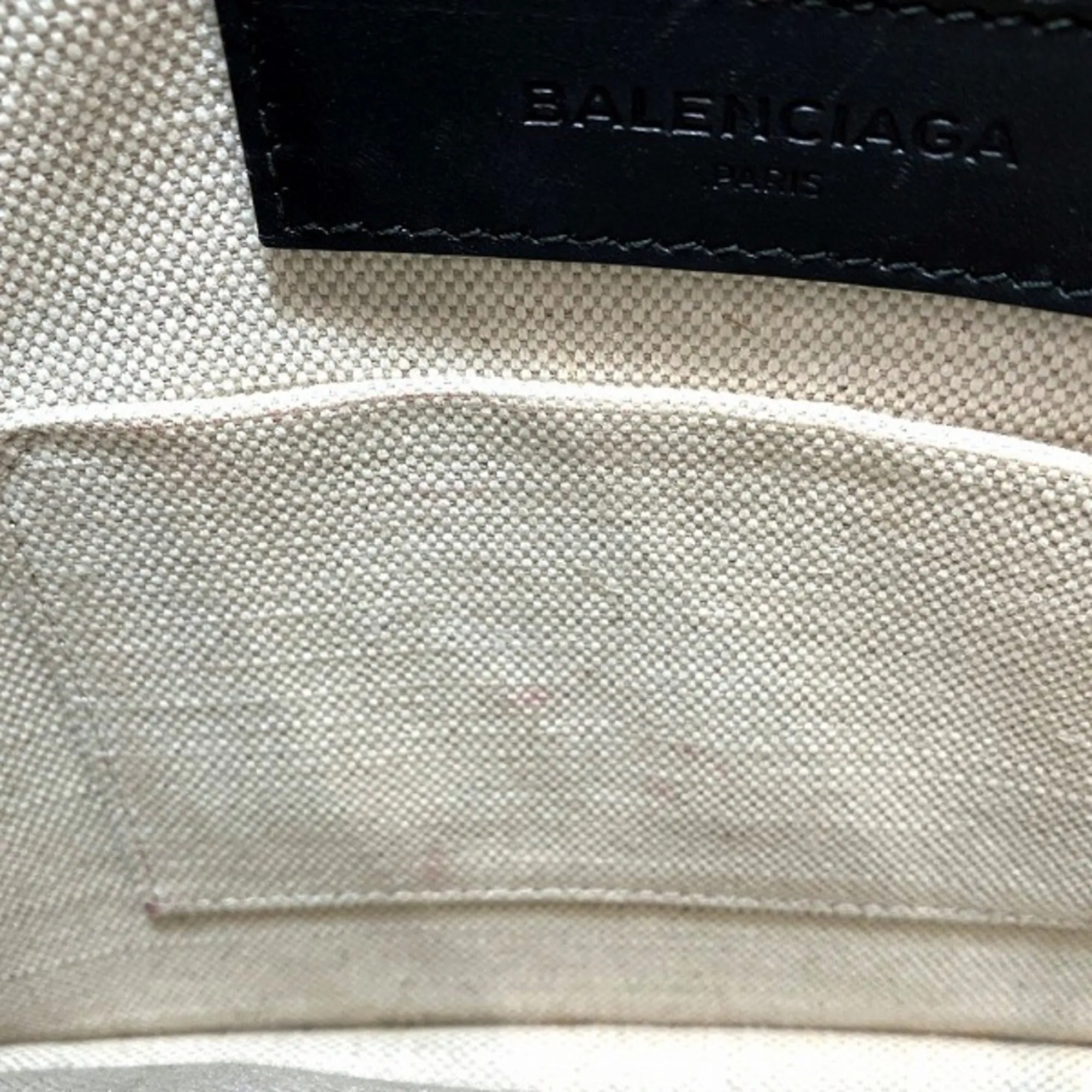 Balenciaga Navy pouch Beige Canvas Bag