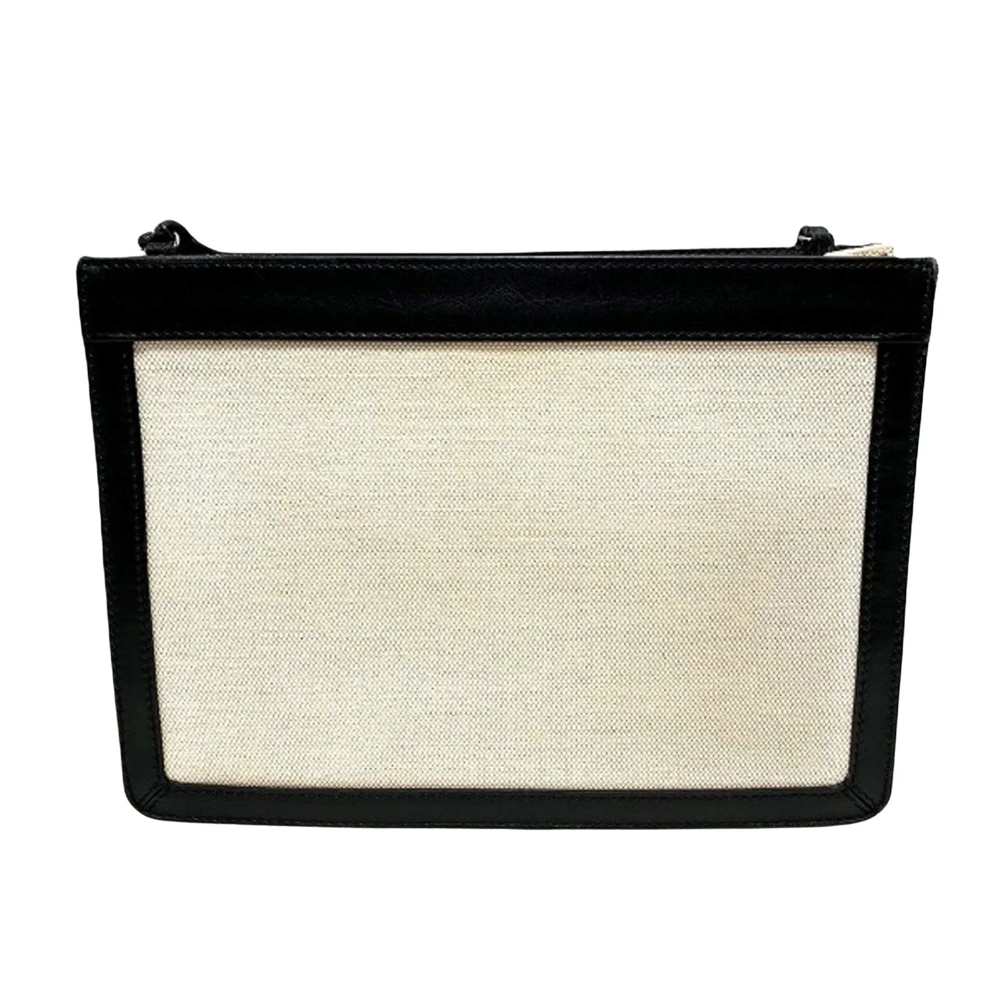 Balenciaga Navy pouch Beige Canvas Bag