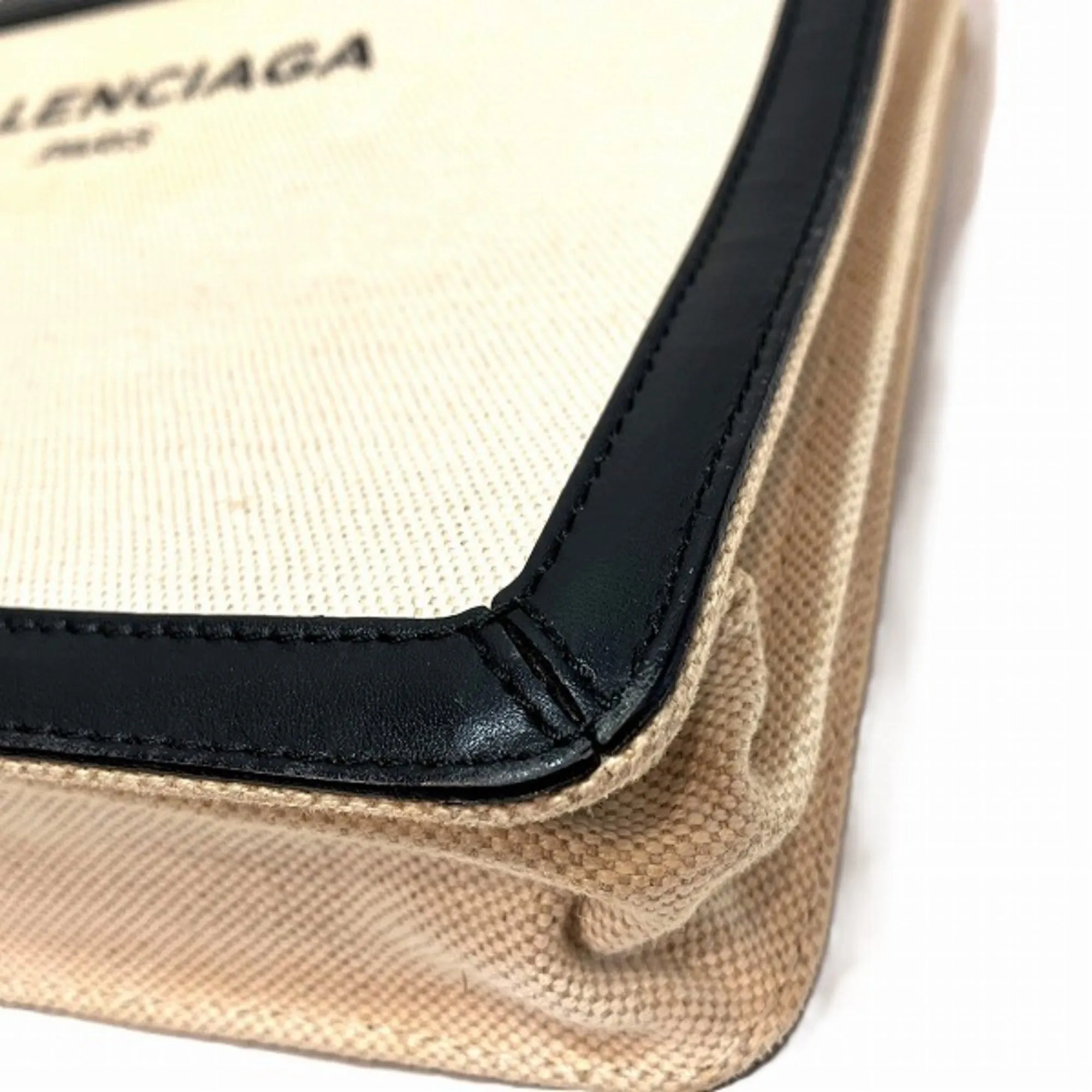 Balenciaga Navy pouch Beige Canvas Bag