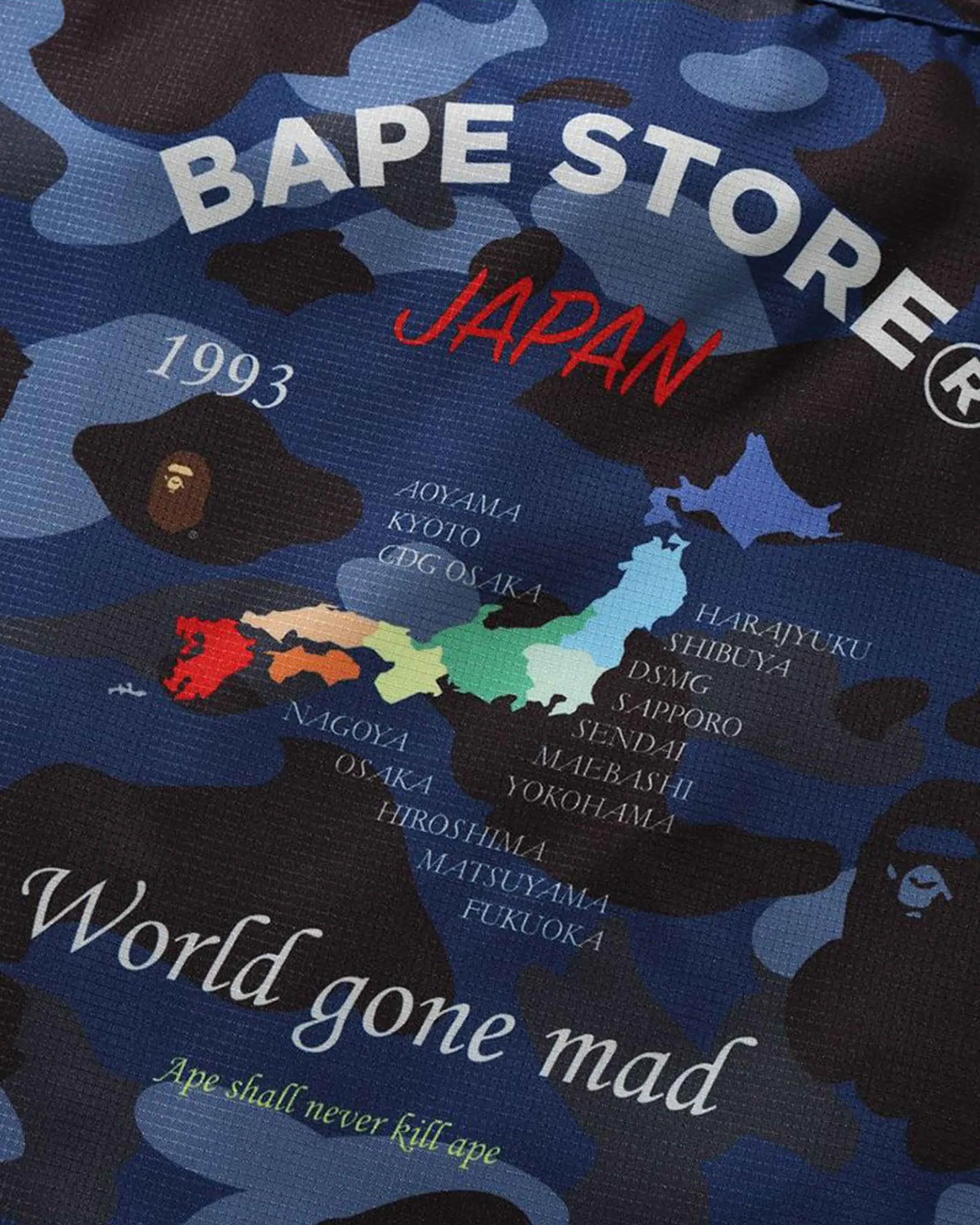 BAPE COLOR CAMO SHOPPING BAG L