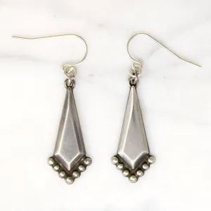 Beaded Drop Sterling Silver Earrings