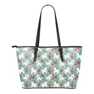 Bichon Frise Flower Tote Bag