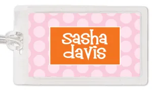 Big Dots Girl Bag Tag