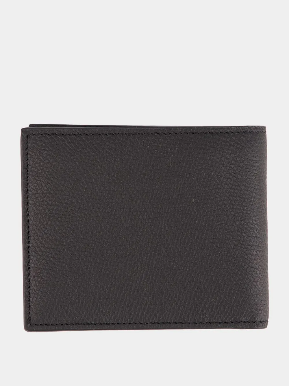Black Calfskin Wallet with VLogo