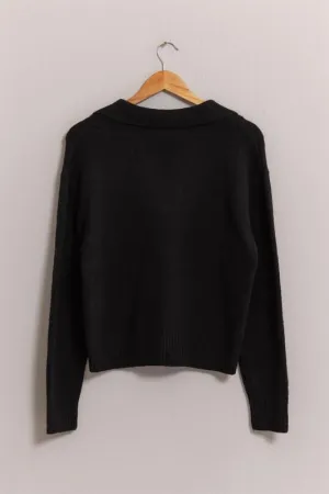 Black Collared Sweater