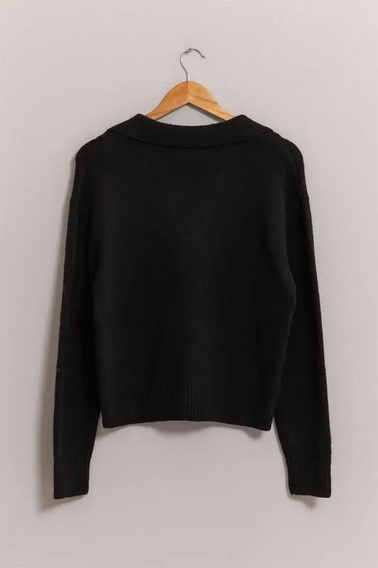 Black Collared Sweater