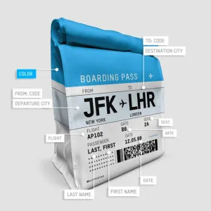 Boarding Pass - Lunch Bag