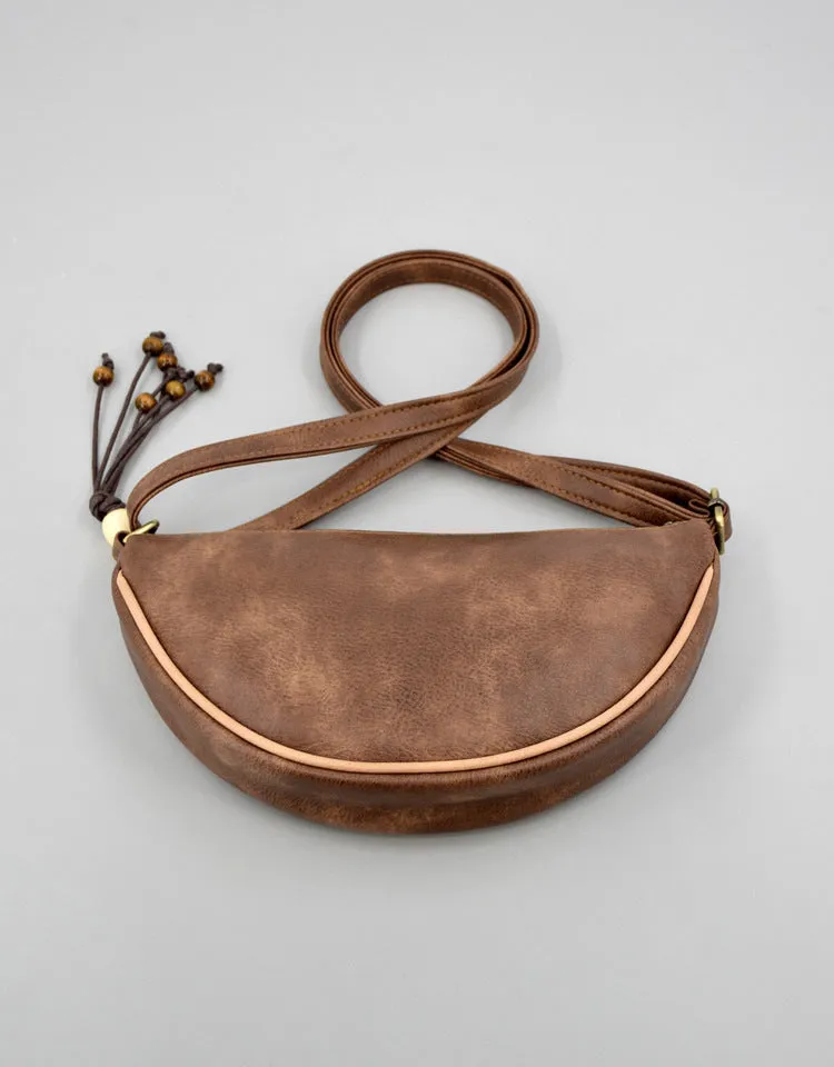 Boho Womens Vegan Leather Shoulder Bag Small Vegan Crossbody Bags