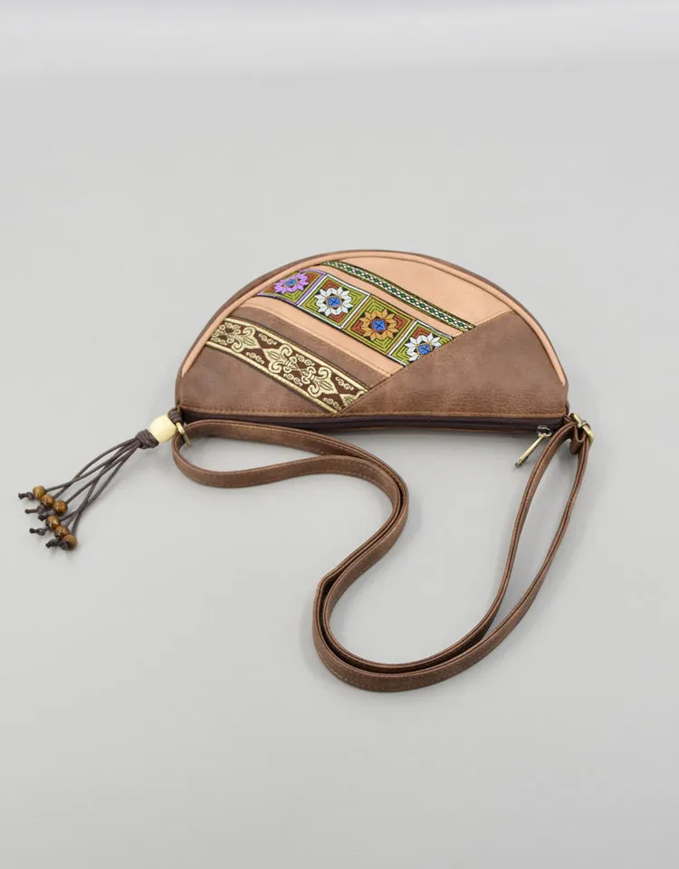 Boho Womens Vegan Leather Shoulder Bag Small Vegan Crossbody Bags