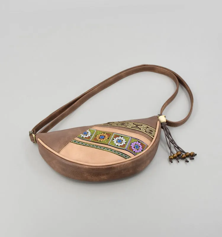 Boho Womens Vegan Leather Shoulder Bag Small Vegan Crossbody Bags