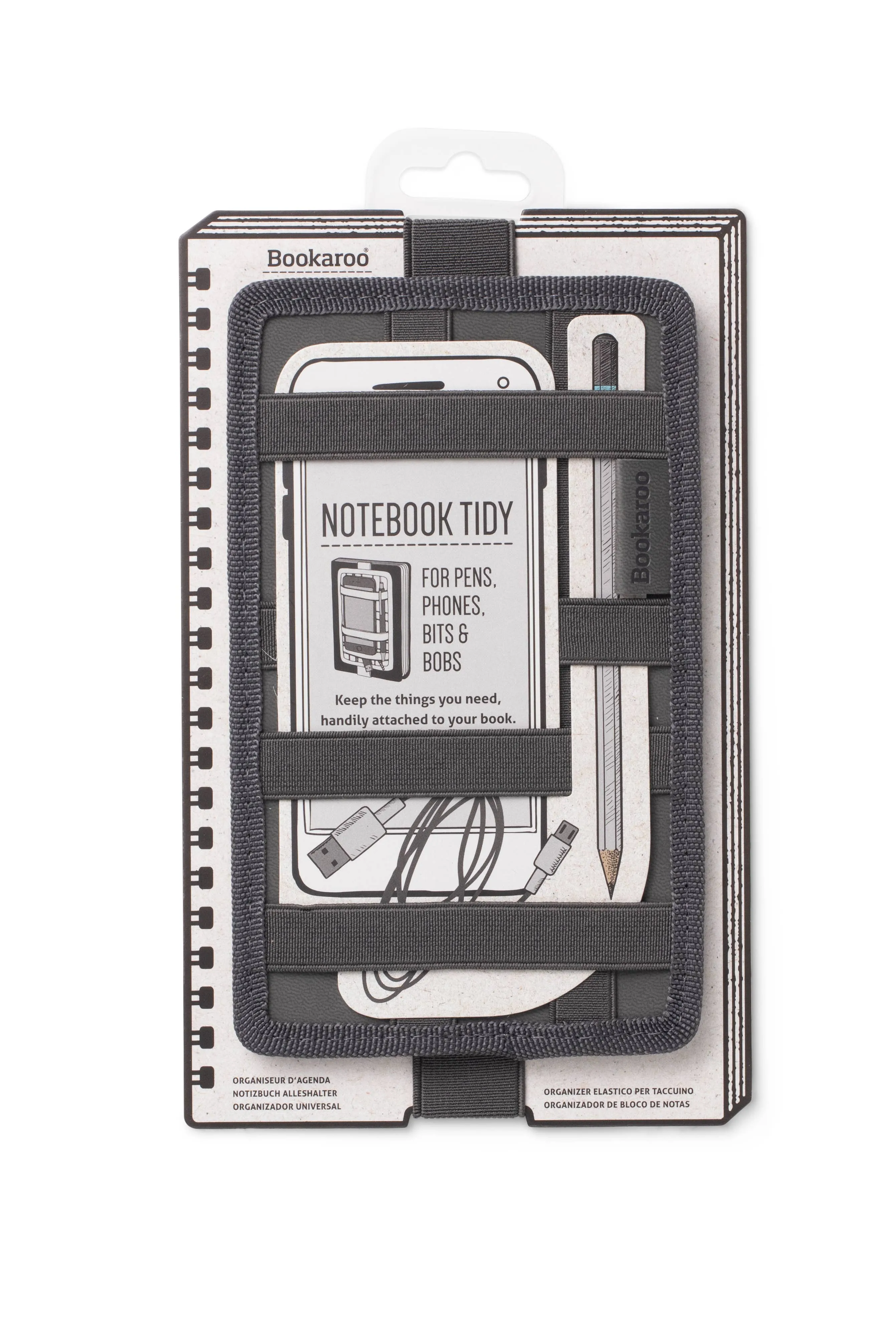Bookaroo Notebook Tidy- Charcoal