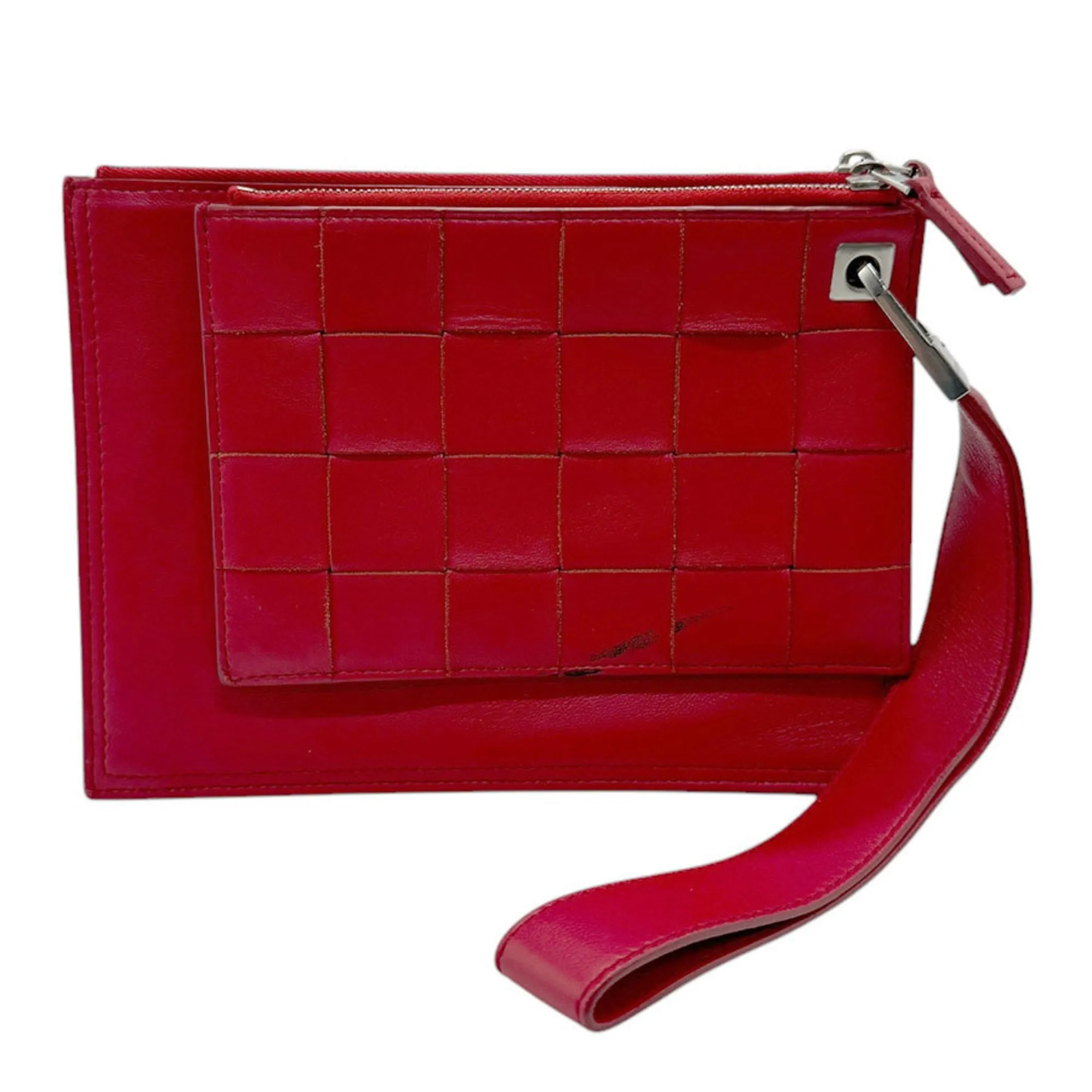 Bottega Veneta Cassette Red Leather Bag