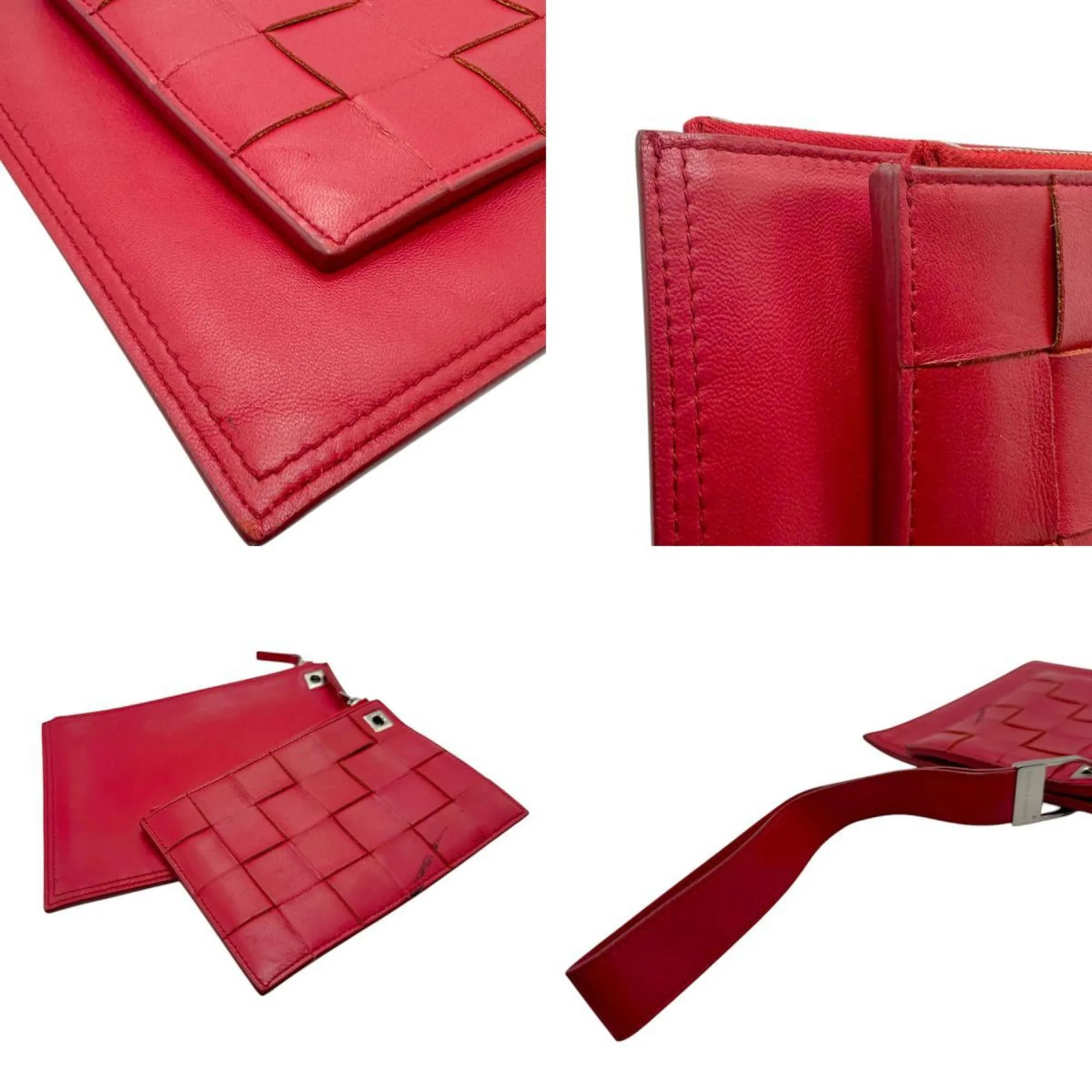 Bottega Veneta Cassette Red Leather Bag