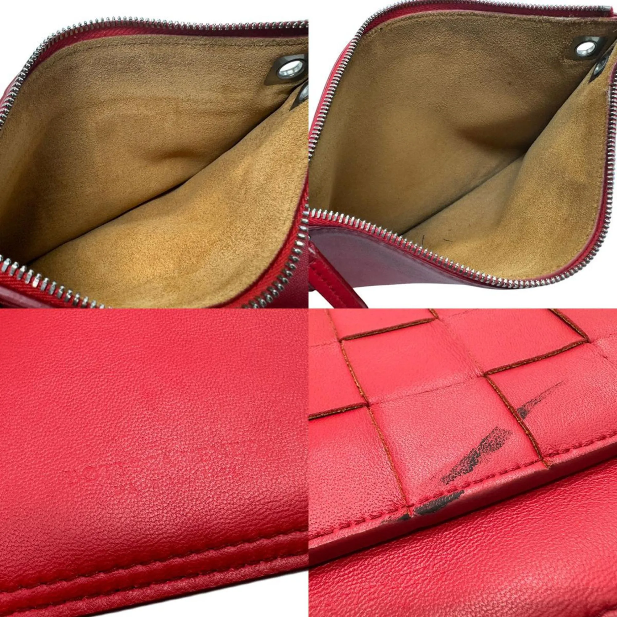 Bottega Veneta Cassette Red Leather Bag
