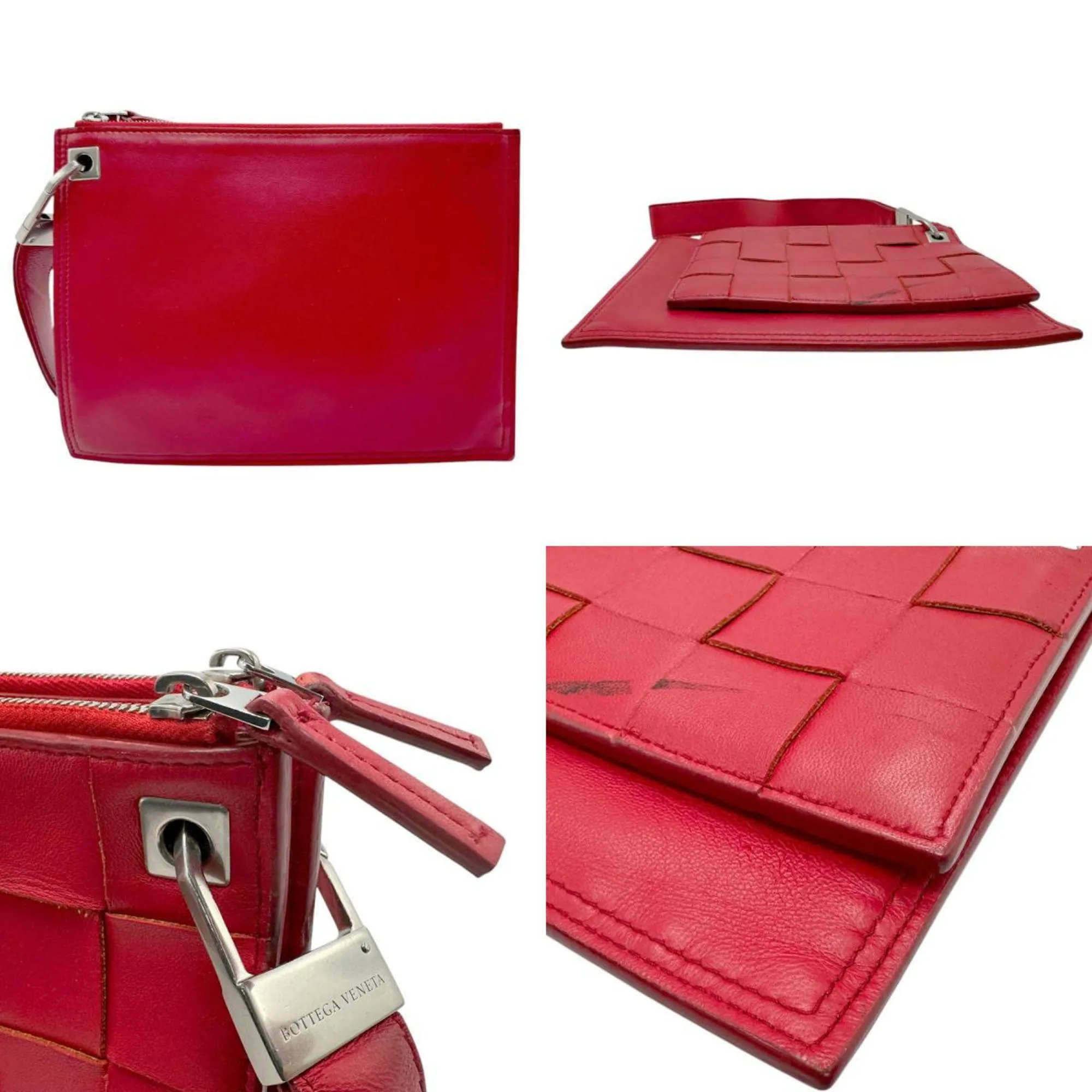 Bottega Veneta Cassette Red Leather Bag