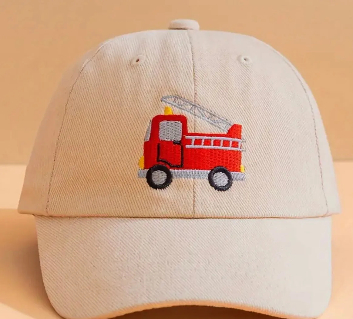 Boys Fire Truck Baseball Cap