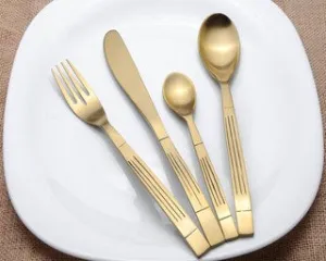 Brass Antique Embossed Cutlery Set