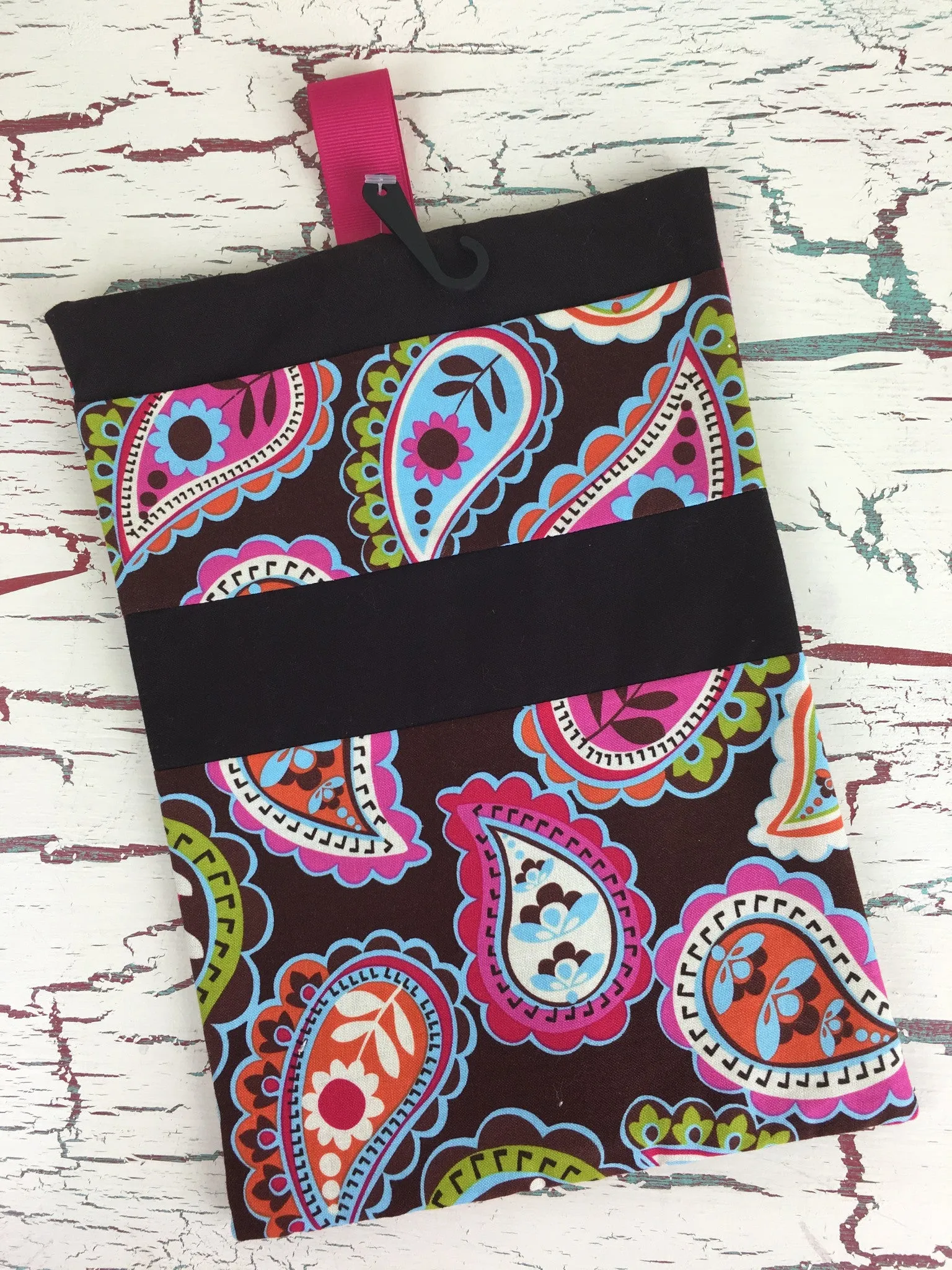 Brown Multi Paisley Diaper/Wipee Case