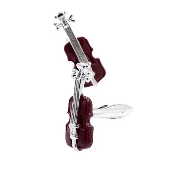 Brown Violin Cufflinks