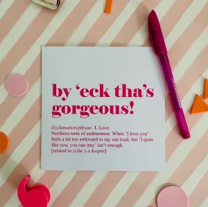 By eck tha's gorgeous greetings card