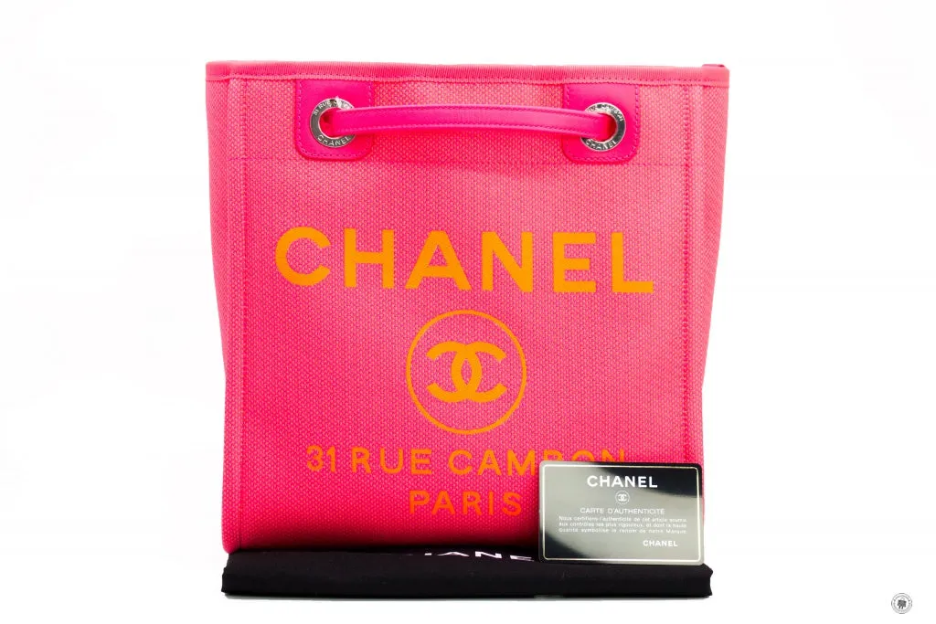 Chanel A66939B05492 Deauville Shopping Tote Neo Pink   NC270 Fabric Shoulder Bags Shw