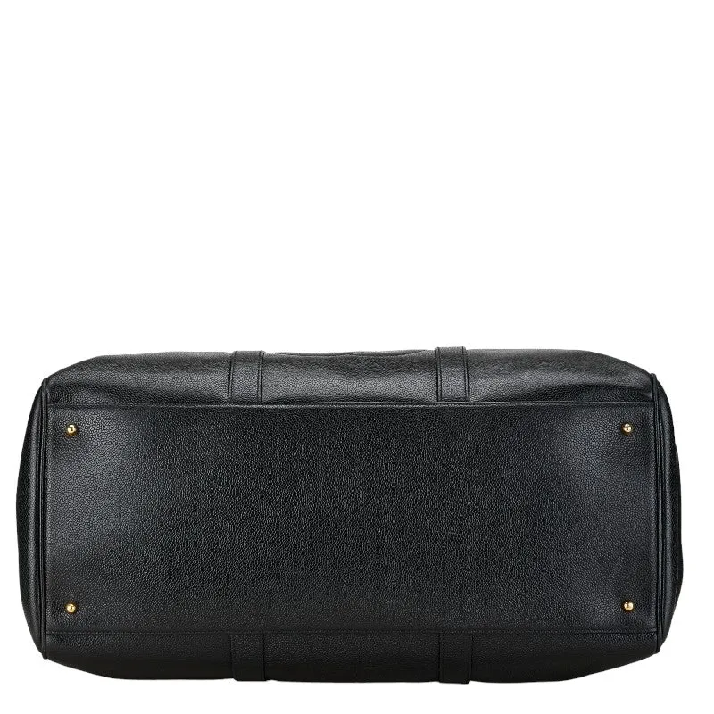 Chanel CC Caviar Travel Bag Leather Travel Bag in Good condition