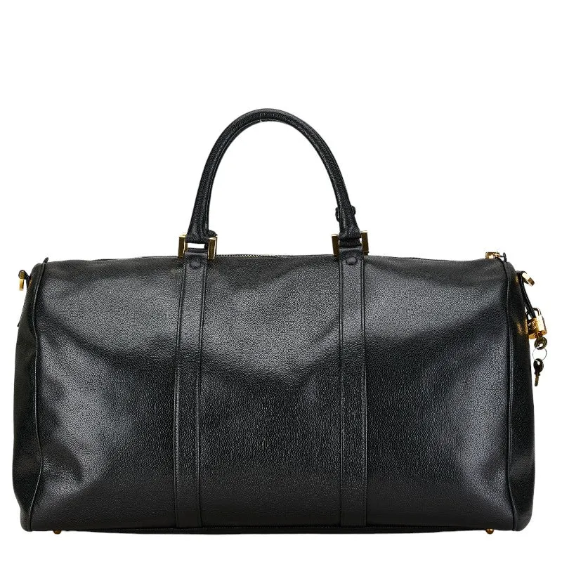 Chanel CC Caviar Travel Bag Leather Travel Bag in Good condition
