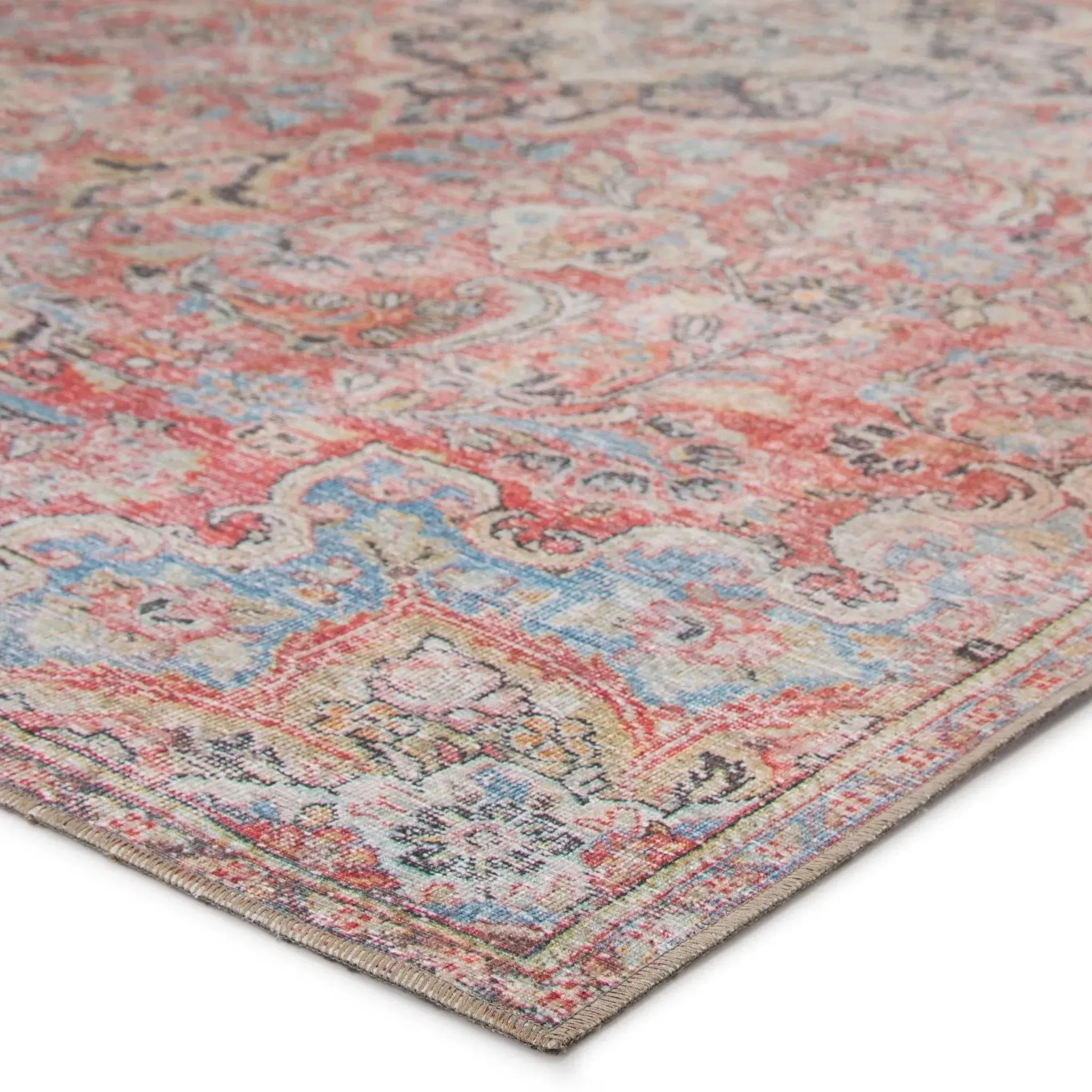 Chateau CHT01 Red/Light Blue Rug
