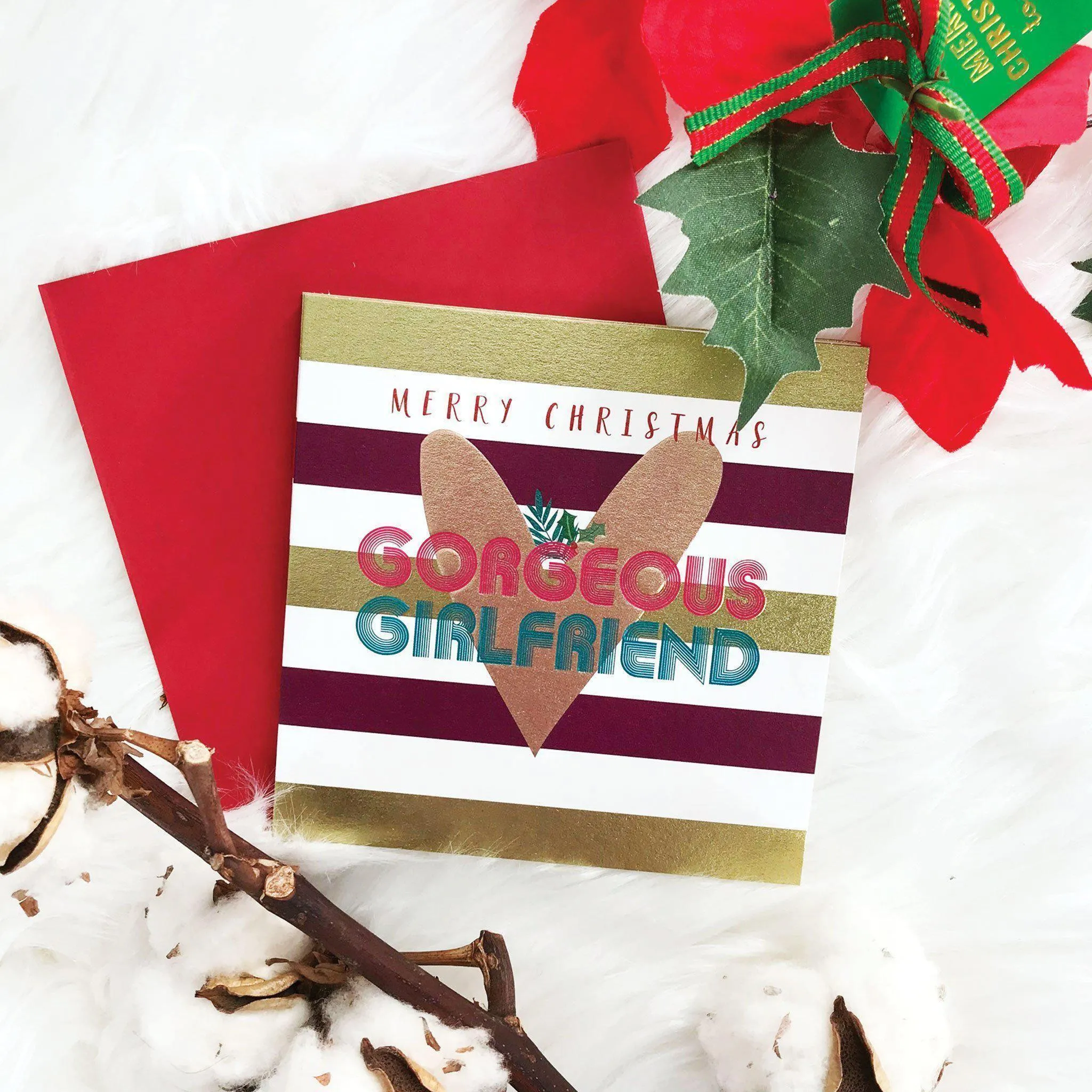 Christmas Card - Merry Christmas Gorgeous Girlfriend
