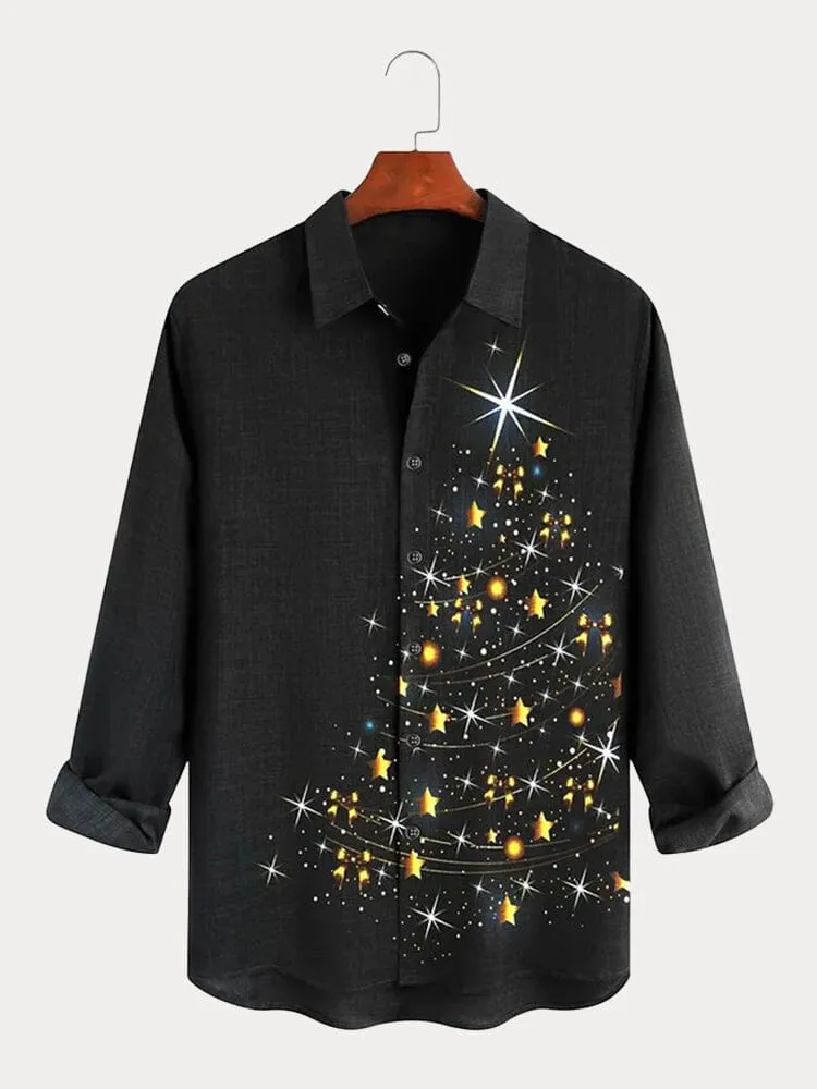 Christmas Shining Star Printed Shirt