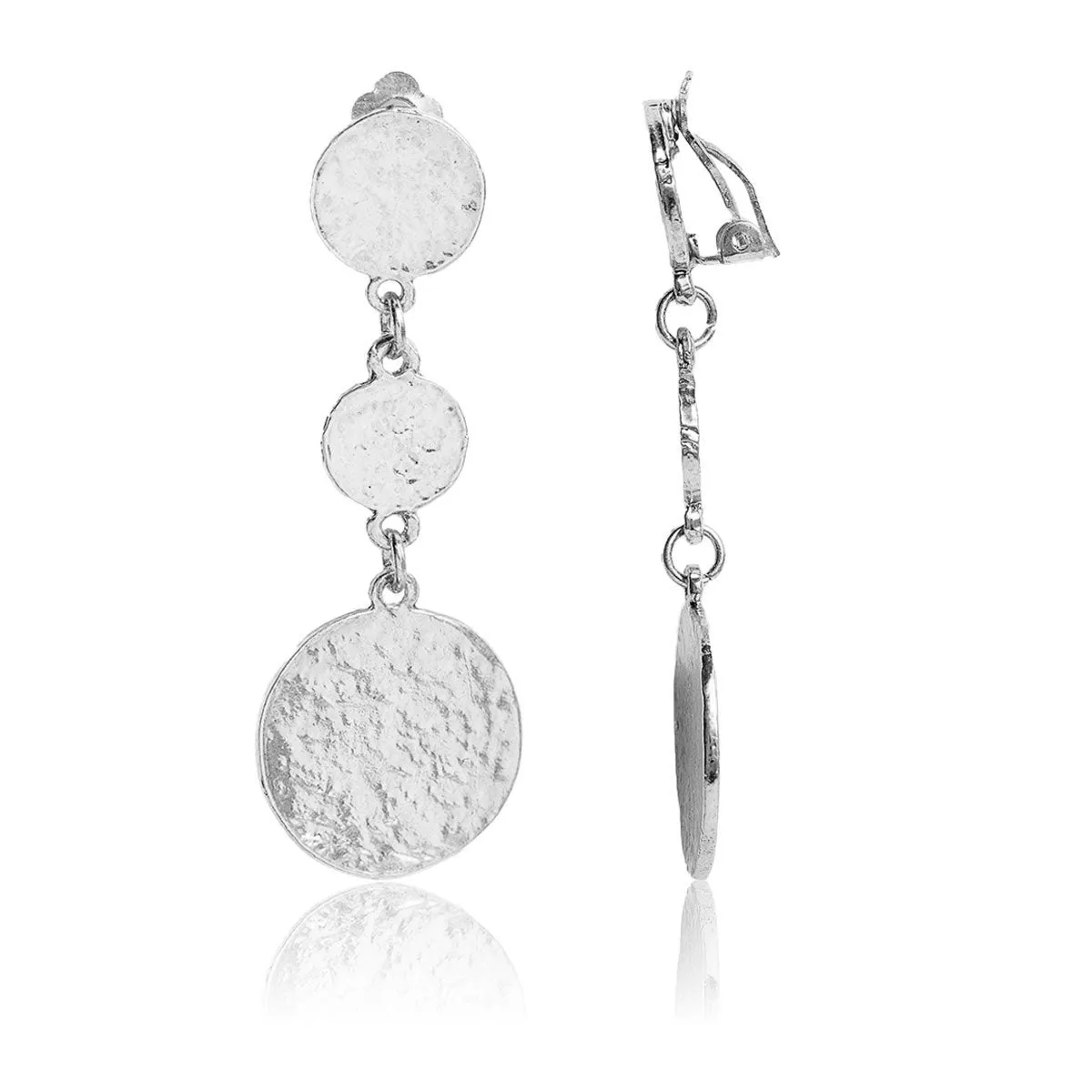 Coin Trio Clip Earrings