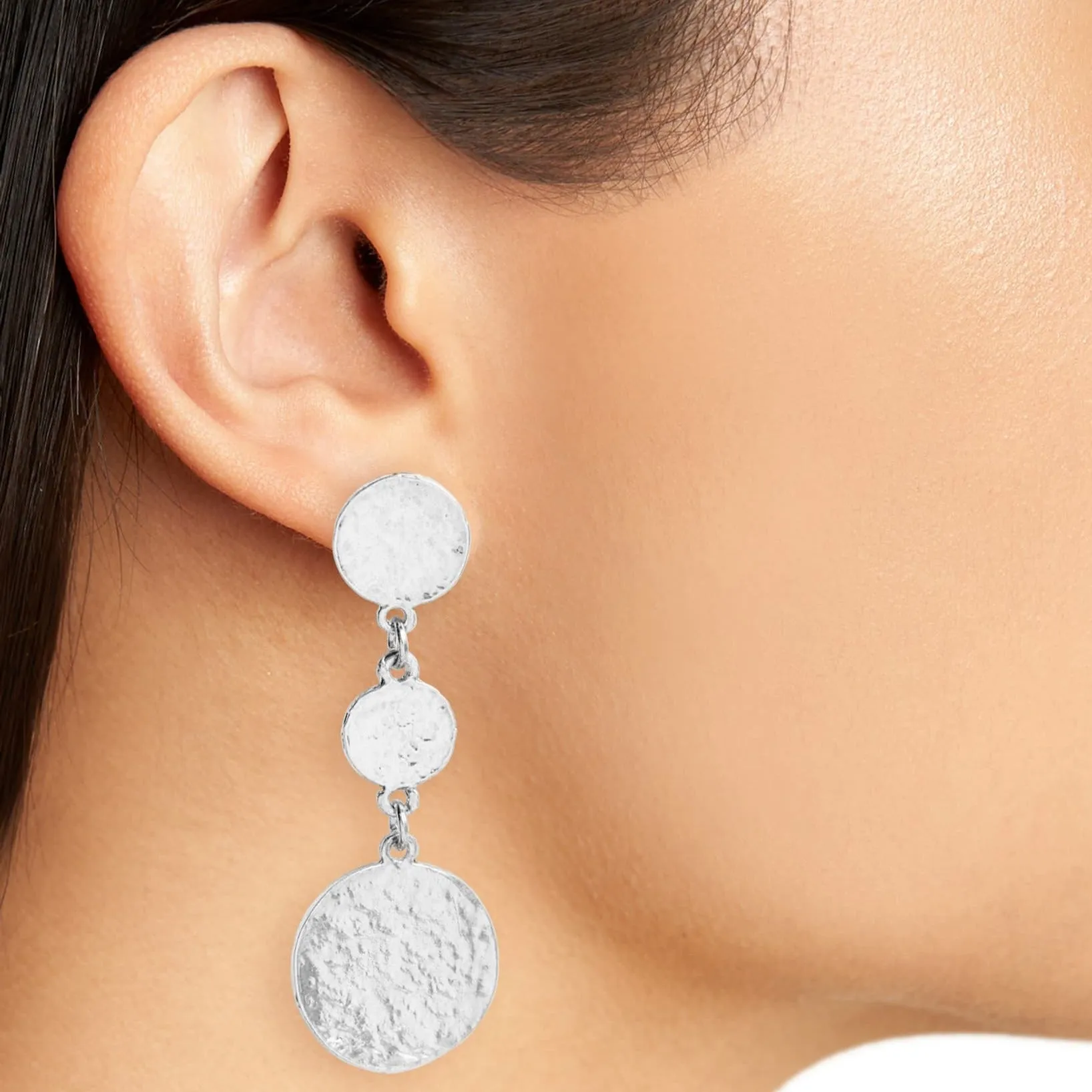 Coin Trio Clip Earrings