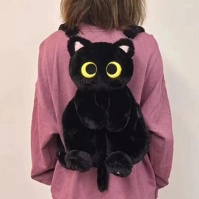 Cuddly Kawaii Cat Plush Backpack - Perfect for All Ages and Occasions